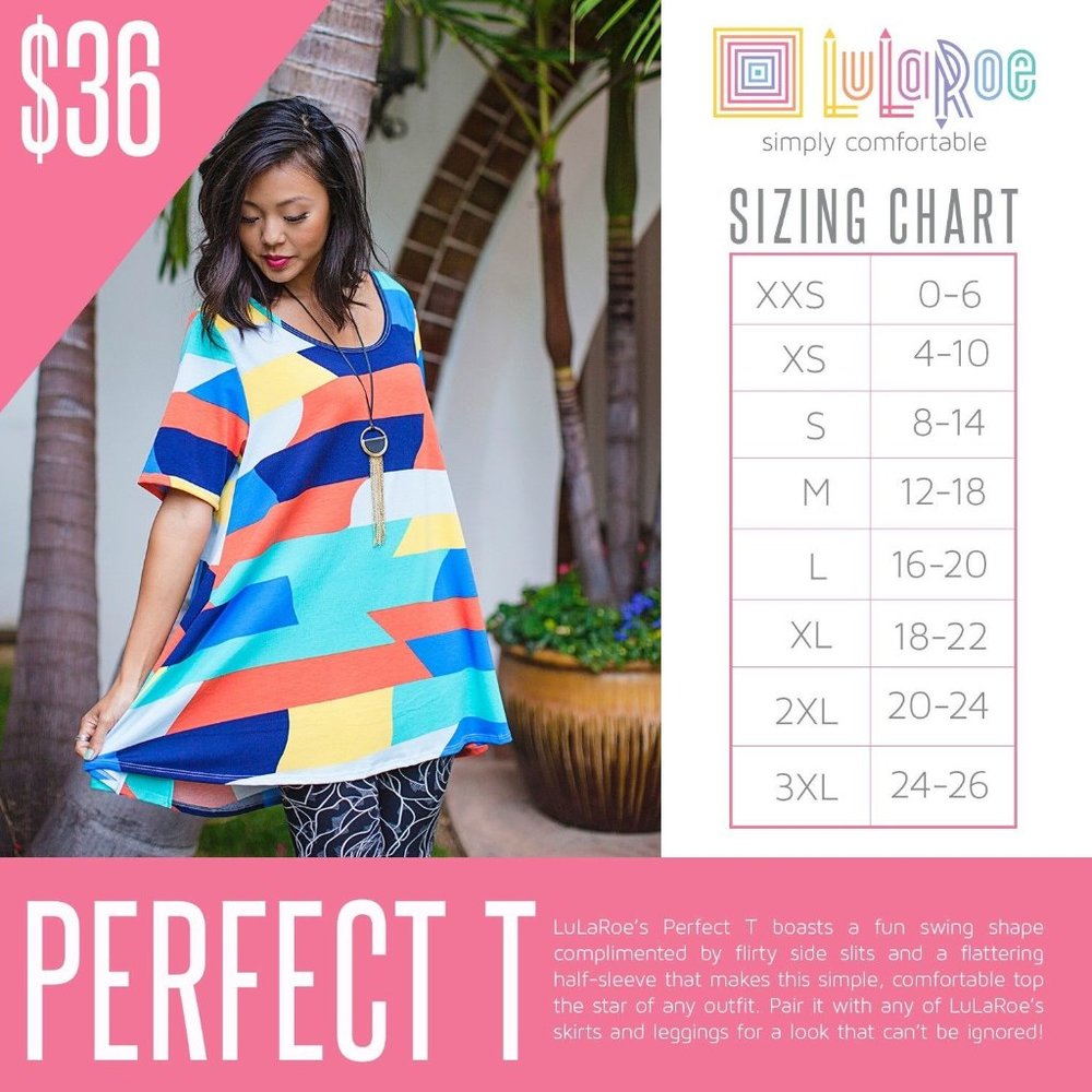 Lularoe Crosshatch Pattern Perfect Tee - image 5